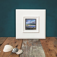 Load image into Gallery viewer, chalky-coastline-LG-painting-miniature-landscape-5x5-cm-no.1074-interior-teal
