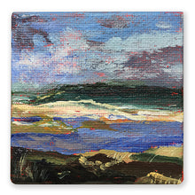 Load image into Gallery viewer, chalky-coastline-LG-painting-miniature-landscape-5x5-cm-no.1074-on white
